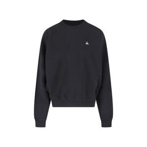 Vivienne Westwood Orb Crewneck Sweatshirt, In Black Cotton - NWT